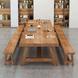 00000实木餐家用会客长桌桌长桌大板欧式 洽谈桌大桌桌会议桌方形