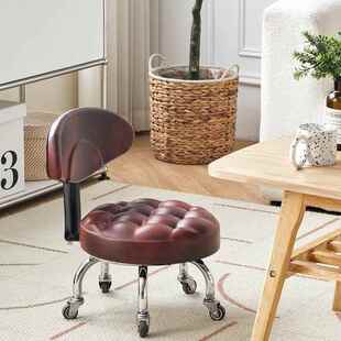 滑轮矮凳家用静音带娃学步小椅子可移动美缝擦地圆凳万向轮小凳子