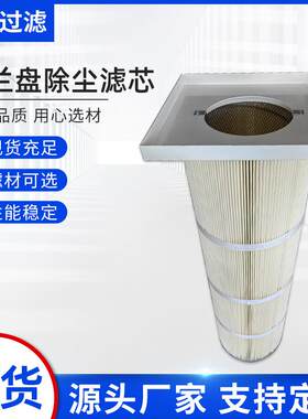 替代法兰盘除尘滤芯清扫车方形卡盘除尘滤筒聚酯纤维覆膜滤芯