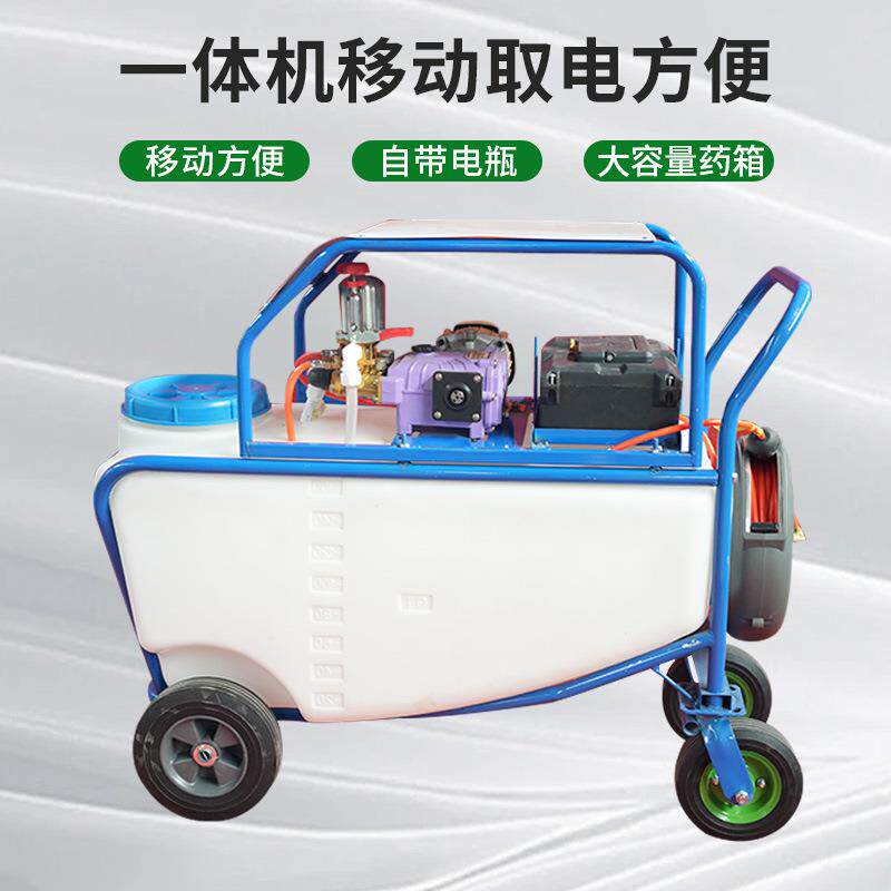 推车式高压打药机果蔬杀虫自动卷管大棚喷雾器
