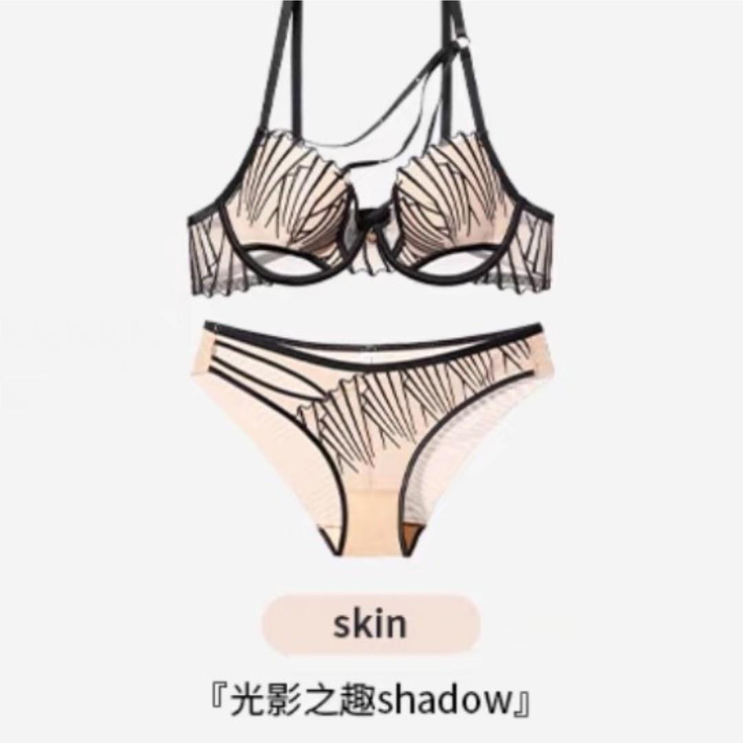 up small sexy Thin bra bra gathered big set for hollow lift