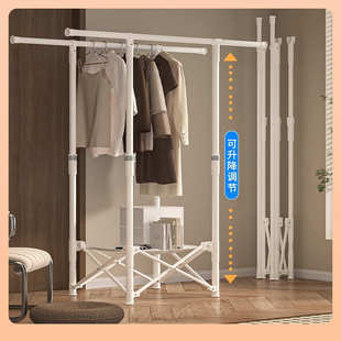 ψ折叠晾衣架阳台家用落地晒衣杆不占地方 小户型伸缩室内凉挂被