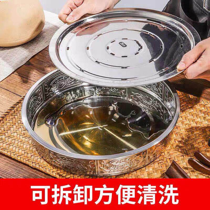 新款圆形方形双层高档加厚不锈钢茶池茶盘家用功夫茶盘茶盘沥水盘