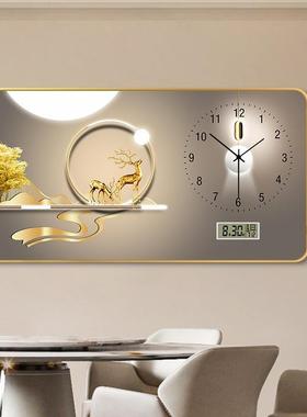轻奢麋LFJ鹿厅装画2餐025新款家电子钟表挂墙客厅饭桌用万饰年历