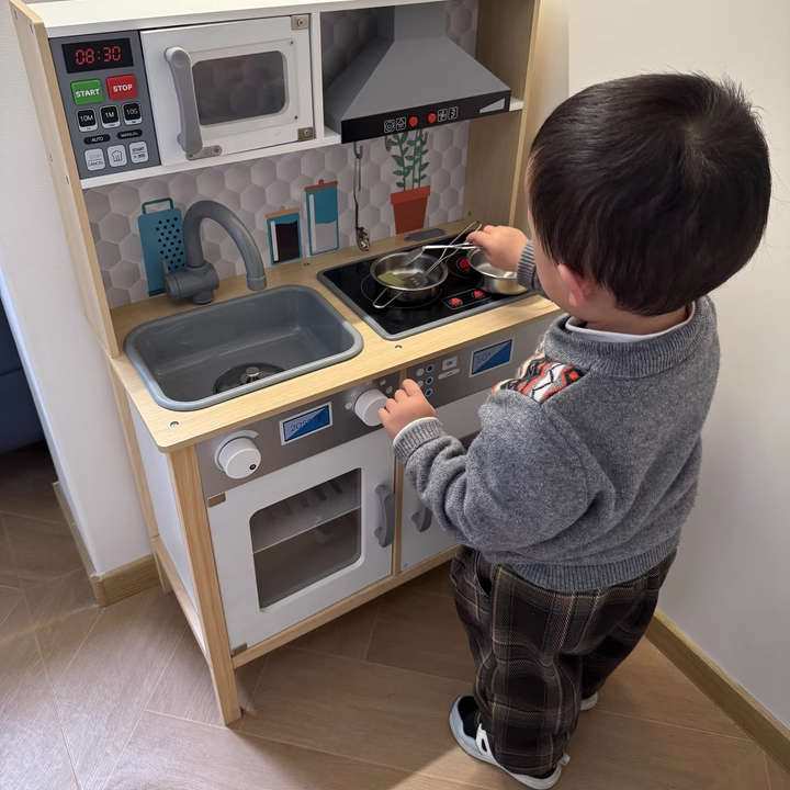 儿童过家家声光厨房玩具套装女孩家家酒男孩模拟做饭仿真厨具灶台
