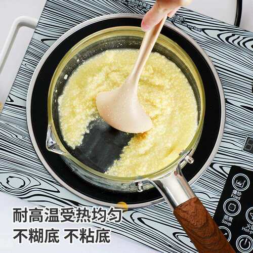 双耳透明玻璃锅高硼硅可明火汤锅耐热煲汤锅加厚家用带盖泡面锅