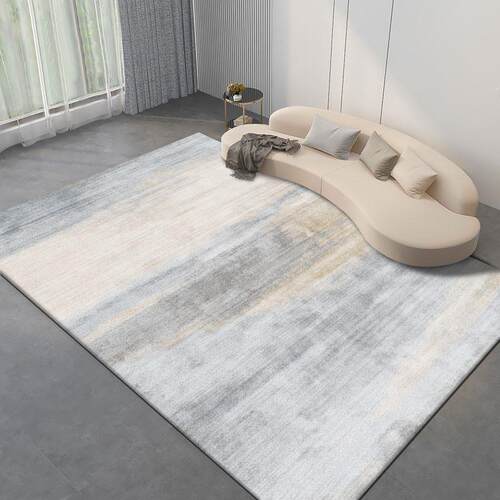 现代简约几何图案PVC材质长方形地毯 客厅卧室适用机器织造180X25