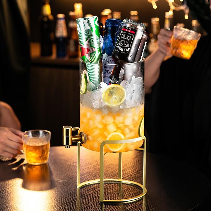 商用带龙头啤酒桶玻璃壶水果可乐网红酒炮扎啤调酒酒吧饭店用酒具