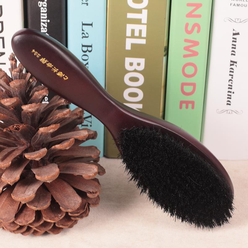 打鞋油鞋刷子 家用皮鞋刷软毛黑色鞋油刷子长柄衣刷猪鬃硬毛保养