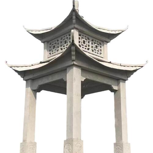 石雕石凉亭乡村长廊大理石花架户外乘凉庭院园林景观花岗岩石亭子