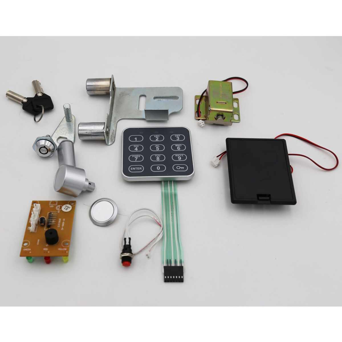 厂家保管箱电子密码锁带把手小型保险箱电子锁方形面板保险柜锁