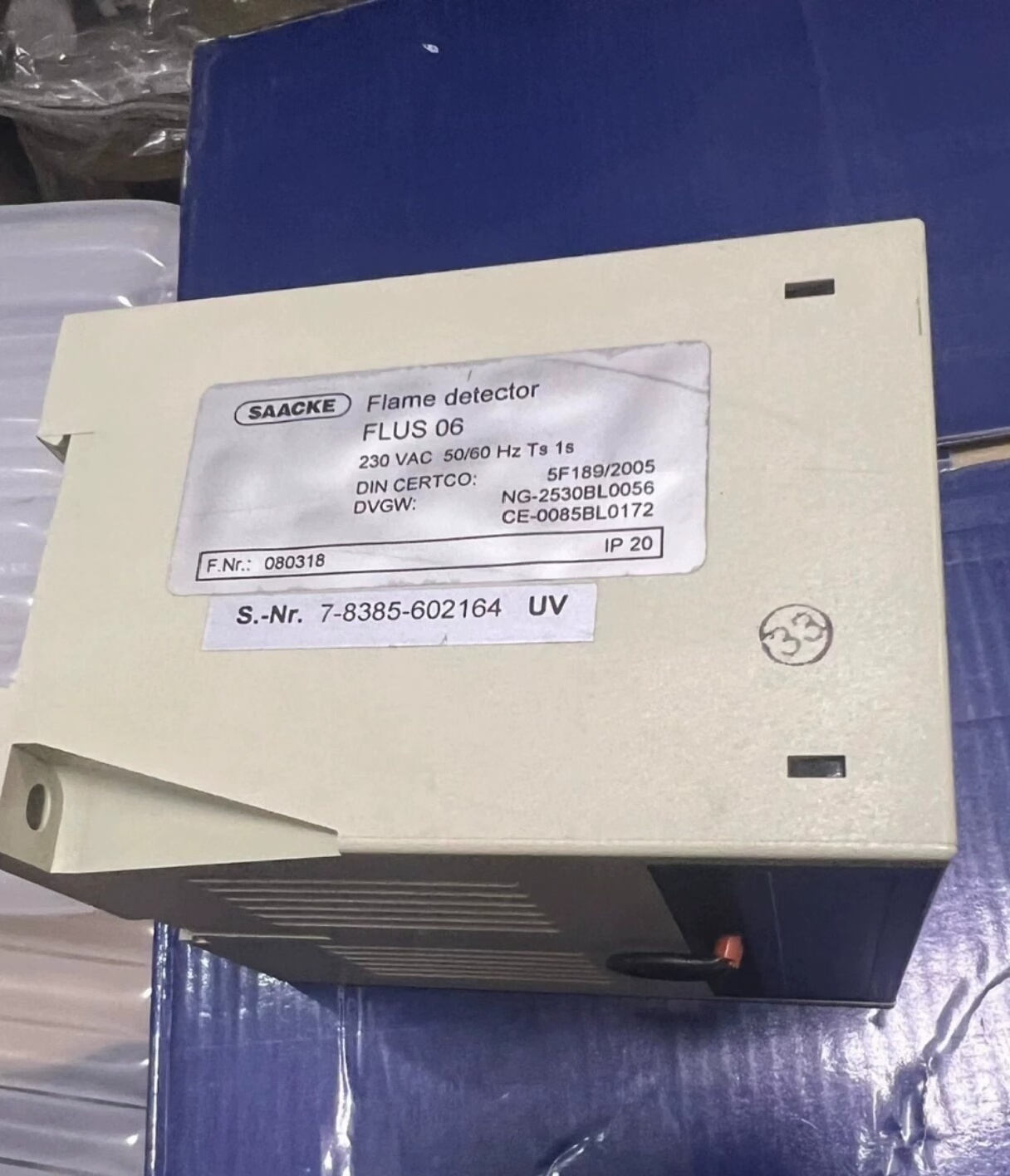 SAACKE FLUS 06火焰探测器，型号UV，CE认证，