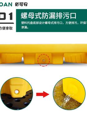 防漏渗透托盘危废化托学品防JYD吨桶机油桶接油盘危废化学品防油