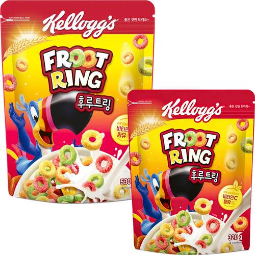 韩国进口Kelloggs家乐氏彩圈圈五彩麦圈甜甜圈麦片即食谷物