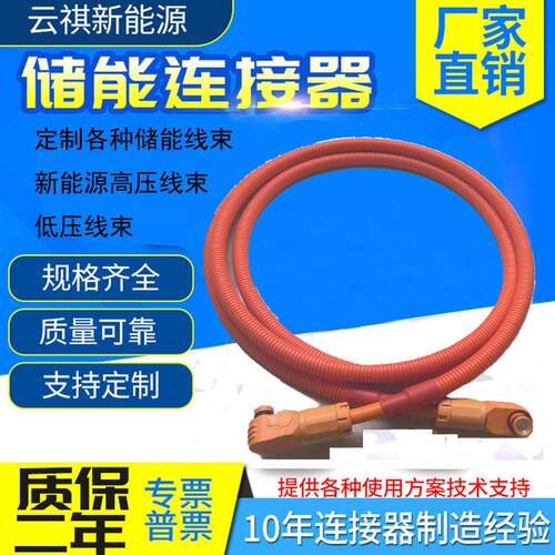 EV电缆高压线束加工 电源线延长接线端子定制线 新能源储能连接线