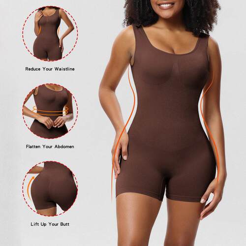 Women Comfy Tummy Control Shapewear Mid Thigh Bodysuit Waist