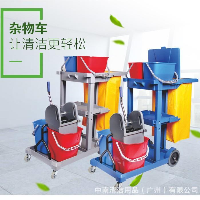 豪华加厚塑料三层清洁车星级酒店楼层客房保洁服务车布草车手推车