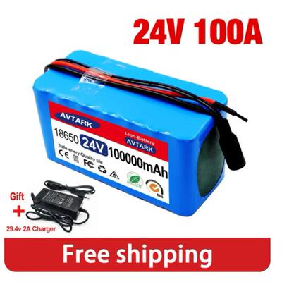 24V 100000mAh 7S3P 18650可充电锂离子电池 轮椅 自行车电池组