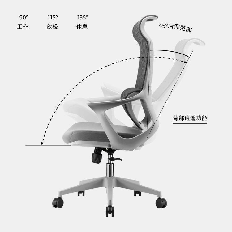 人转体工学公椅舒适椅久坐电脑办简约现代598职员椅透气护腰网布