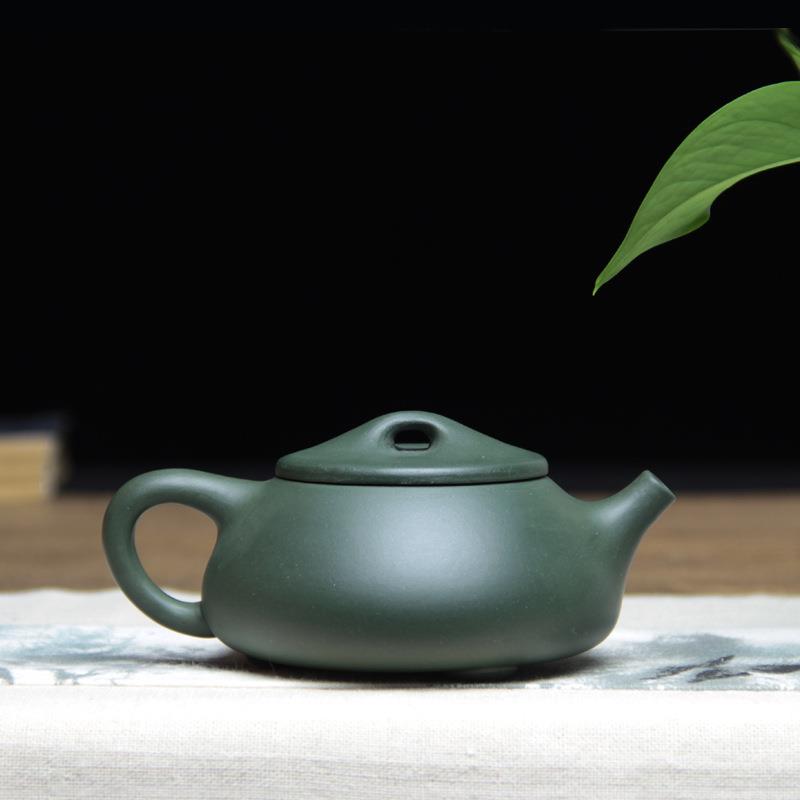 宜兴绿泥紫砂壶景舟石瓢壶一件起批纯手工小品家用泥绘泡茶壶茶具