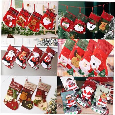 Santa Claus little socks Christmas tree pendant gift bag