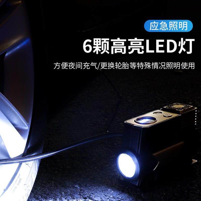 新款30缸携便25014式载线充气车泵12v应急工具箱智能有数显打气泵