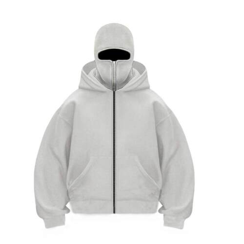 Hoodie With Built-In Zipper Hoodies Windproof Men Fall