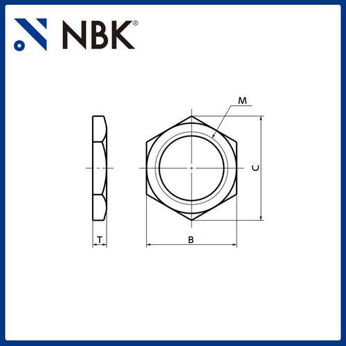 NBK SWN-M薄形管用螺母 三价铬酸盐处理 紧定塑料螺丝 紧固件厂家