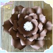 圣诞新品 饰婚礼背景影楼道具大型纸花美仑牡丹单朵成品组合 橱窗装