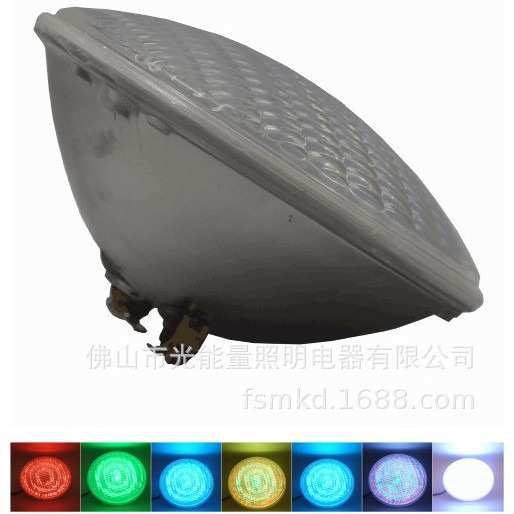 嵌入式预埋桶光源 PAR56 泳池灯泡 72W  水下灯RGB+暖白12V IP68