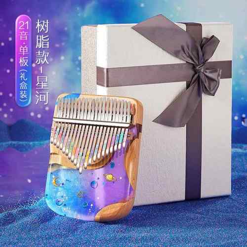 新款21音正拇指明琴卡林巴手17音指姆钢琴初学水晶透五指琴乐器女