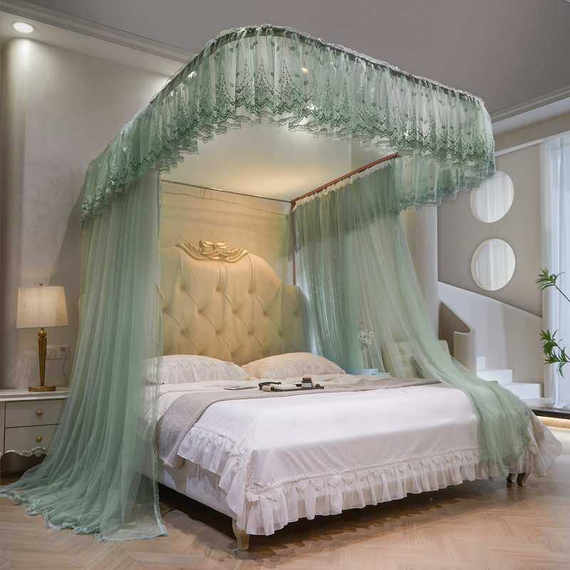 .2导轨2024型门三开公主新款家用风落地高级感u加密新型蚊帐1蚊帐,床上用品,蚊帐,淘宝优惠券,粉丝福利购,淘宝优惠卷