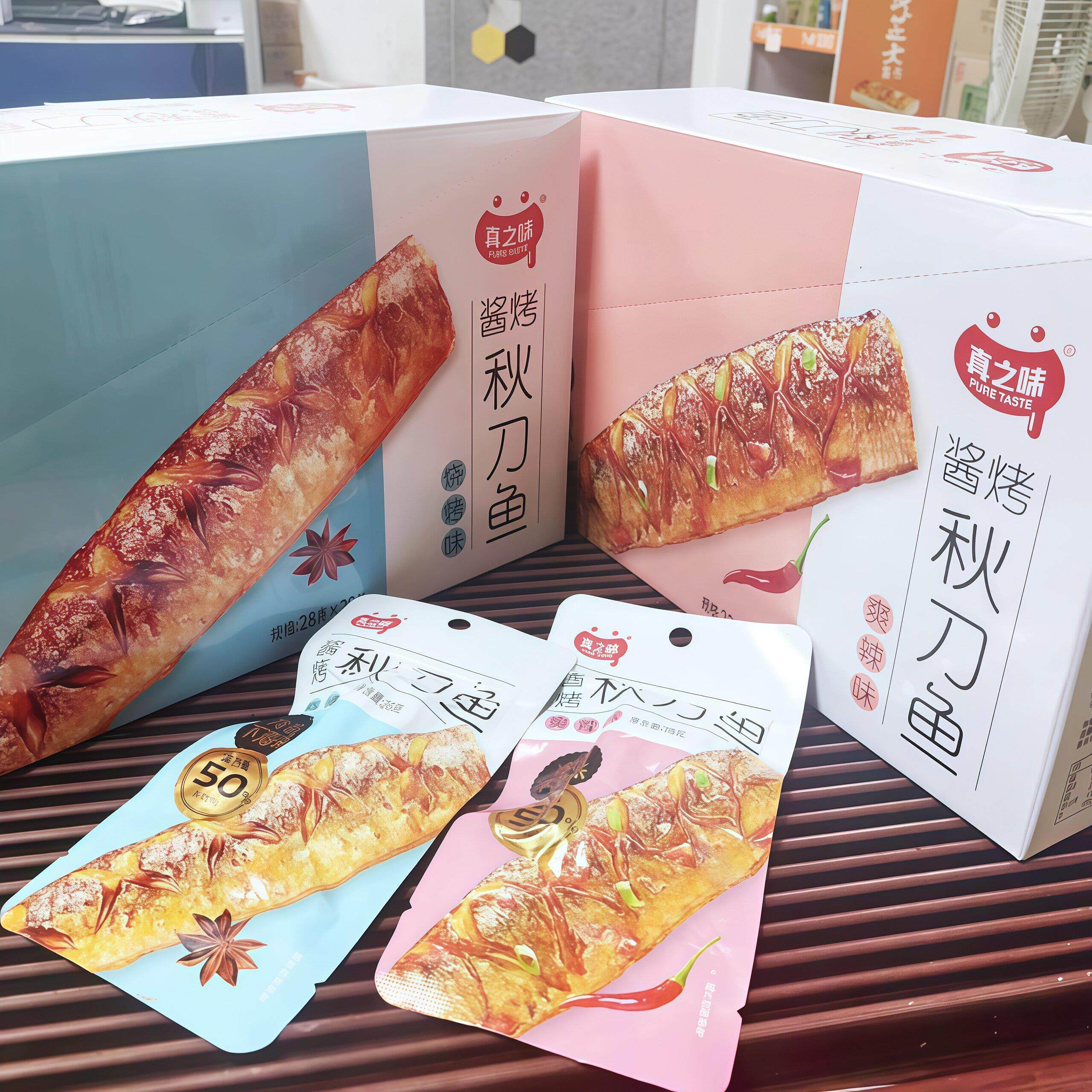 真之味酱烤秋刀鱼爽辣味开 袋即食冷吃下酒菜烧烤味休闲 海味小零