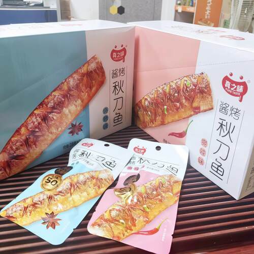 真之味酱烤秋刀鱼爽辣味开袋即食冷吃下酒菜烧烤味休闲海味小零食