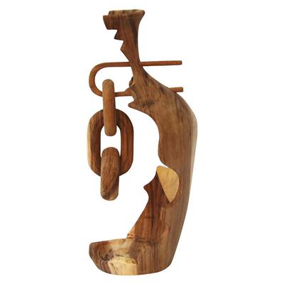 销售手工制作胡桃木装饰摆件家居残缺花瓶造型桌面工艺品