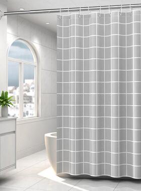 The bathroom shower curtain checkered PEVA Environmental