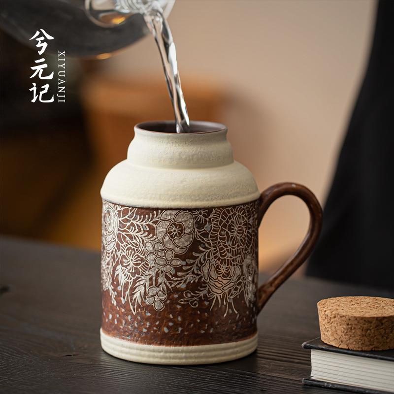 老岩泥鎏银小暖壶家用复古闷茶壶大容量泡茶壶中式热水瓶送礼