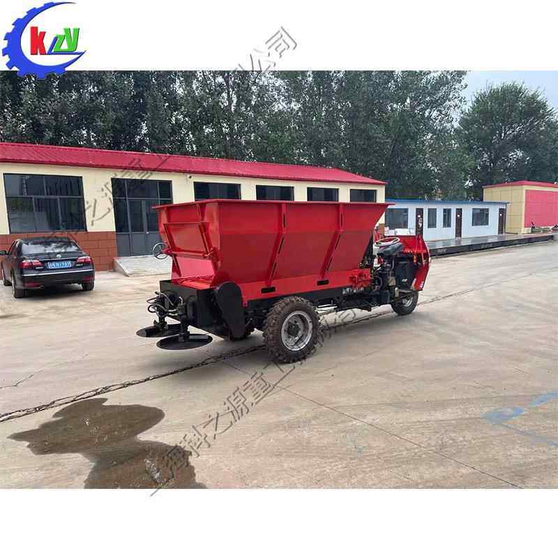kzy柴油三轮撒粪车座驾式自走大棚果园农田扬粪车有机肥抛撒车