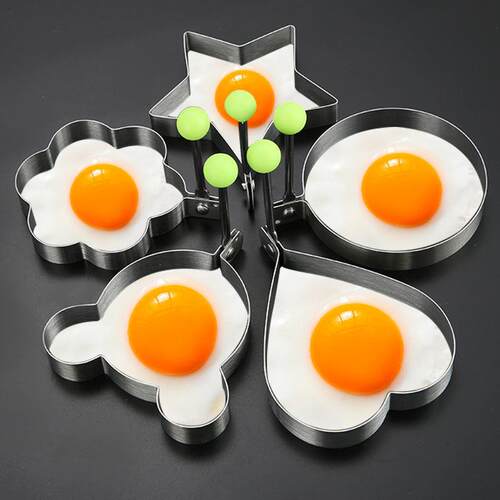 Stainless Steel Egg Mold, Heart-Shaped Egg Ring for Frying a