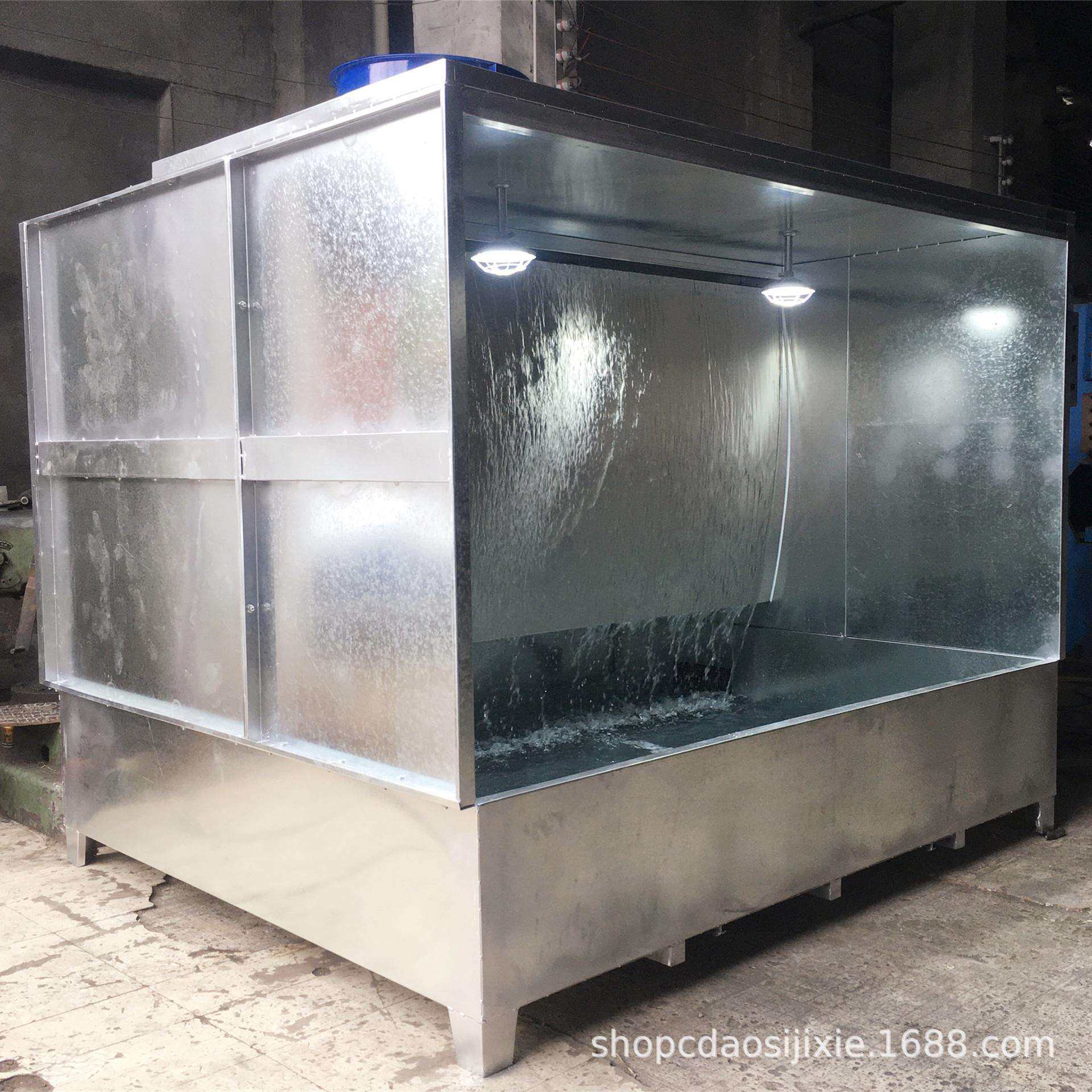水帘柜打磨柜不锈钢水雾处理水循环喷漆台多种行业可用旋转台