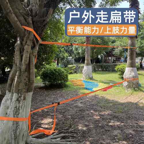 平衡走扁带幼儿园儿童户外吊环攀爬绳感统训练器材体适能单杠秋千