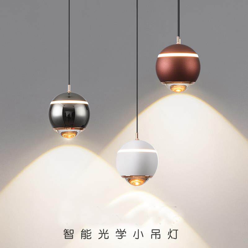 中山灯具主卧室床头小吊灯现代简约极简吧台灯饰可升降吊线灯超亮