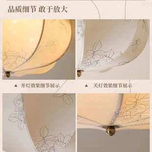法式 走廊过道灯衣帽间书房入户玄关阳台布艺灯 复古卧室吸顶灯美式