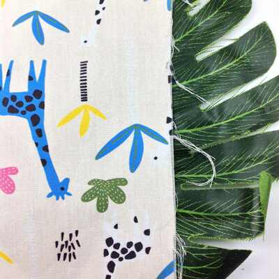 全棉13372斜纹府绸数码直喷印花面料 小清新女装童装印花面料厂家