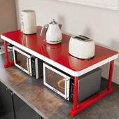 实木微波炉置物架台面烤箱支架多功能锅架家用厨房台面电器分层架