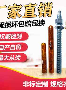 学锚栓高强度化学膨胀螺丝国标加长螺栓8M10M1M4M16M16748M220M12