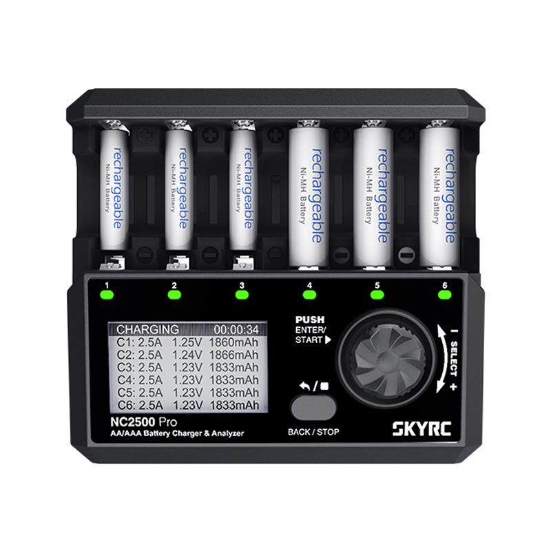 SKYRC NC2500 PRO 镍氢/镍铬 AA/AAA充电器 4种工作模式 充电放电