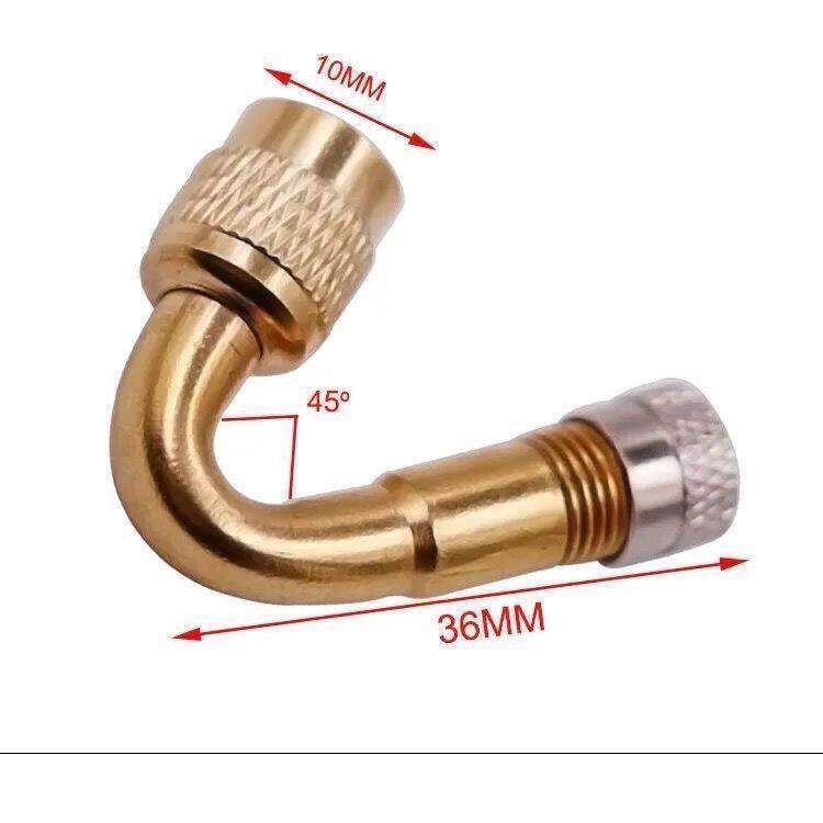 美式气嘴自行嘴转接头美嘴铜打气筒接头轮胎延长充气嘴加长气门芯