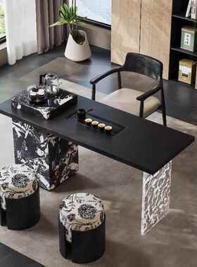 G茶YA组桌轻奢现代实木阳台简EHL约桌椅合家用小户小型型泡茶茶台