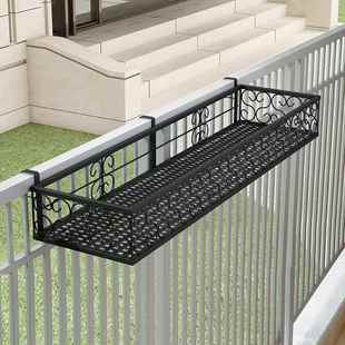 索诺1m长欧式 花盆架壁尔挂绿多359肉花 阳杆台花萝架铁艺栏悬挂式